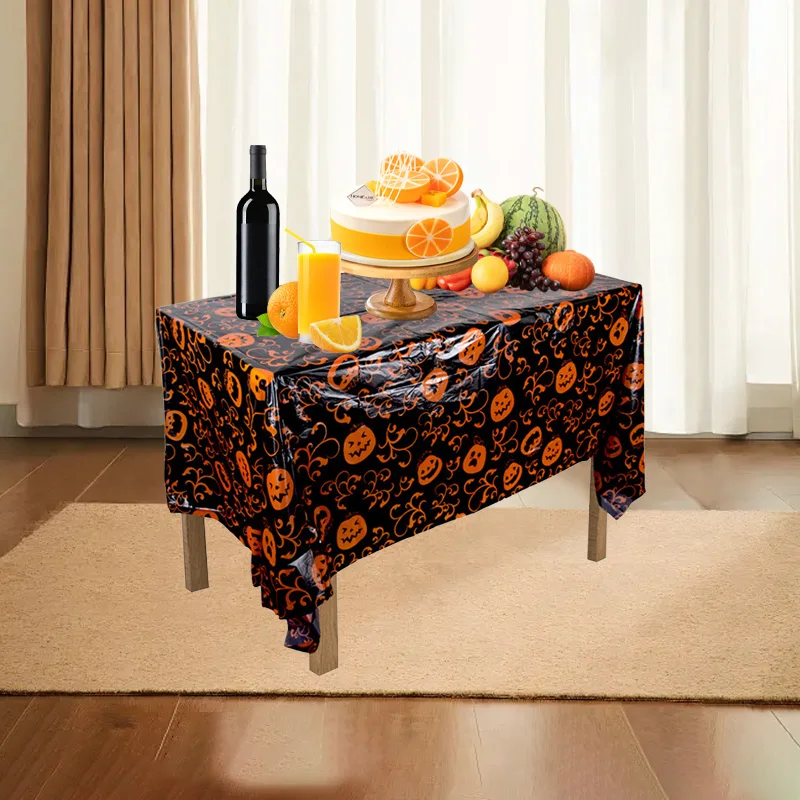 1 pc Christmas Halloween Disposable Tablecloth Large Area Party Event Decoration Tablecloth Background Wall Layout 3