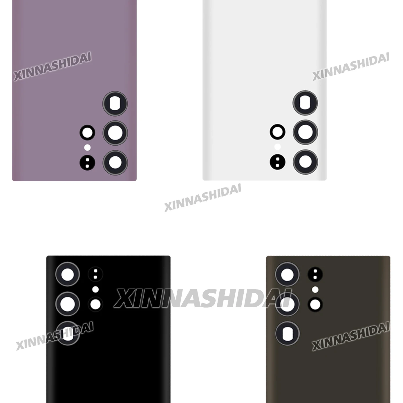 삼성 갤럭시 S23 울트라 배터리 백 커버 수리 어셈블리용 AAA+ 하우징, 도어 폰 후면 케이스 및 카메라 렌즈 교체