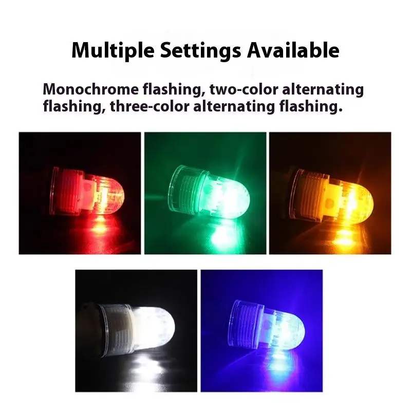 Marine Signal Light Waterproof LED Fishing Light Fishery Double Flash Lamp Buoy Signal Light Waterproof Net Flash Warning Light