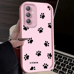 Adorable Black Line Cat Dog Design Protective Case - Galaxy A31 (8)