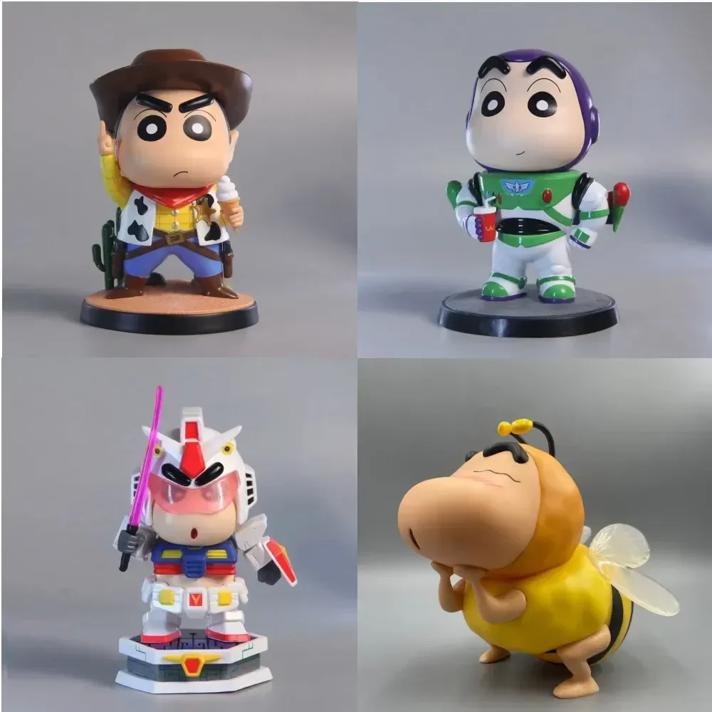 

Crayon Shin-Chan Cos Buzz Lightyear Christmas Bee Proposal Cowboy Zombie Figure Collectible Toys Model Ornaments Festival Gift