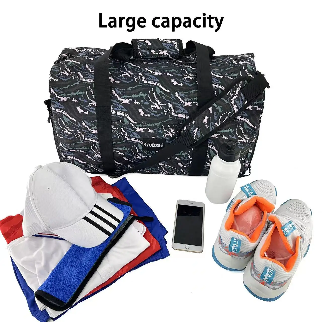 Portable Foldable Handbag for Short Trip, Multiple Colors, Convenient Travel Storage Bag, Large Capacity, 53.3*28*30.5cm