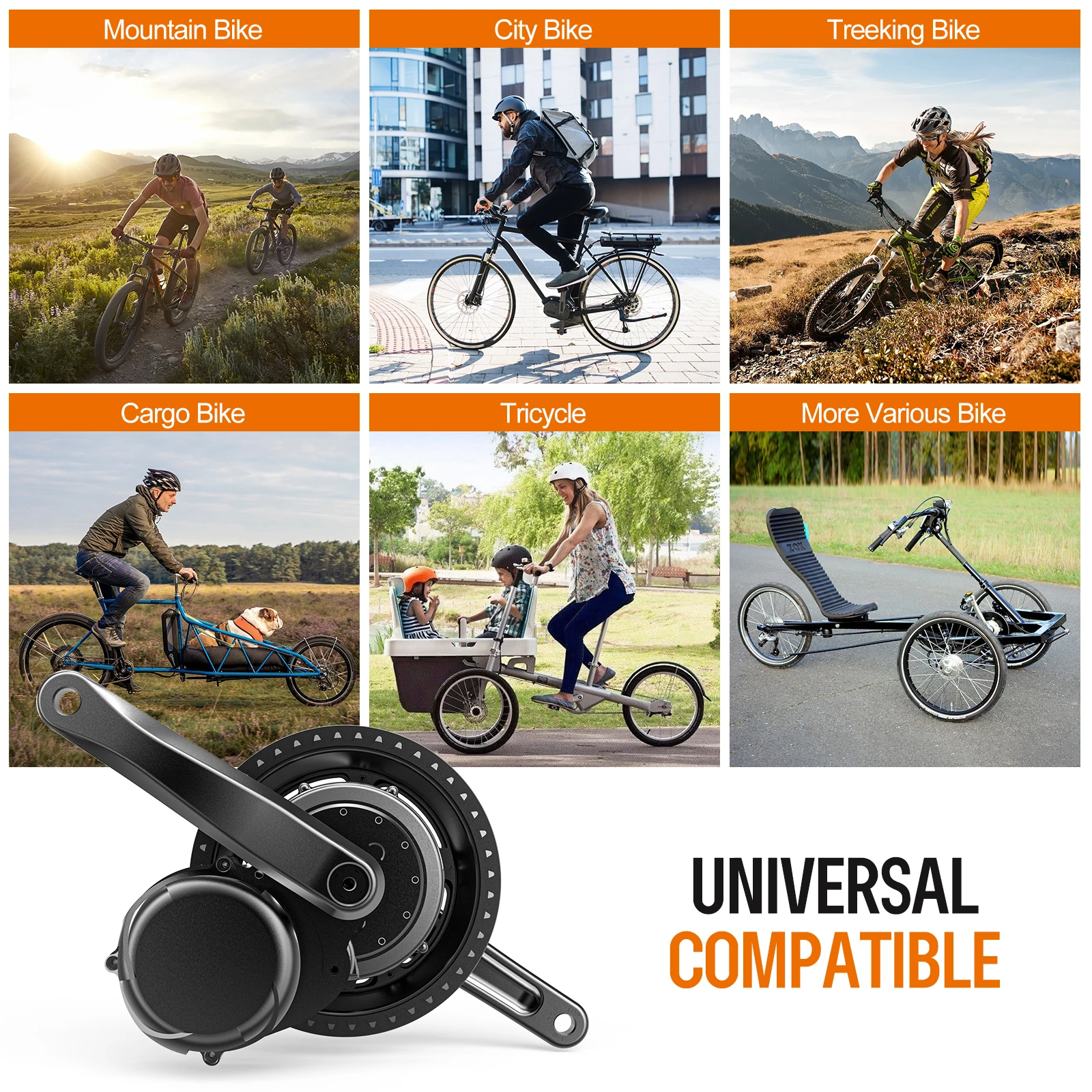 Tongsheng TSDZ16 TSDZ8 TSDZ2B 250W 500W 750W 1000W Ebike kit 48V