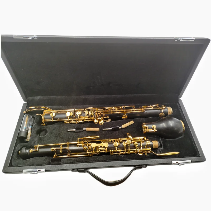 Professional Ebony Wood English Horn Alto Oboe F Key Gold Plated Keys With Reed Gloves Case Kits