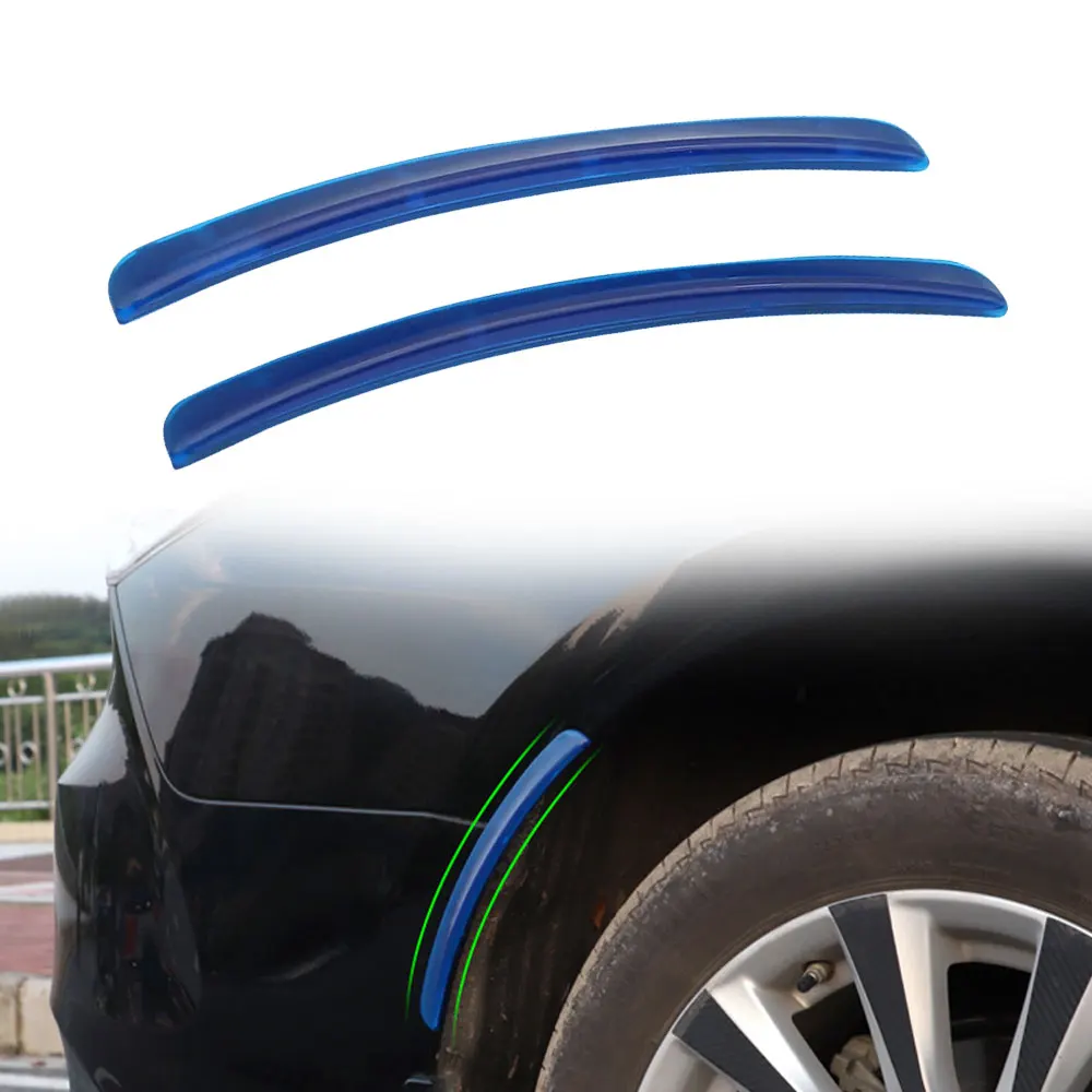 2Pcs Car Fender Vents Protector Cover Wheel Eyebrow Arch Decoration Strips Car Stickers Universal Exterior Accessories