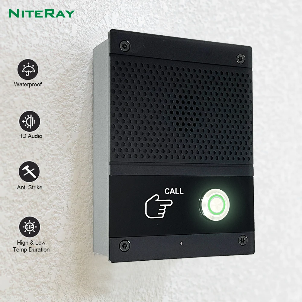 Mini Design SIP Door Phone Anti Strike Metal Case Waterproof Outdoor Access Control Doorbell Intercom