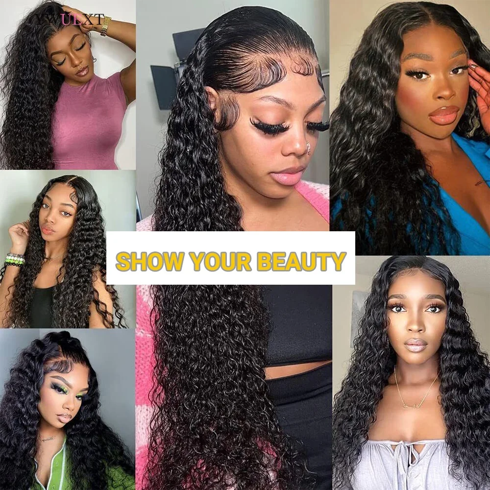 Water Wave Virgin Human Hair Bulk For Braiding 14-26 inches Water Curly Hair Bundles No Weft 50g/pack Natural Black Color
