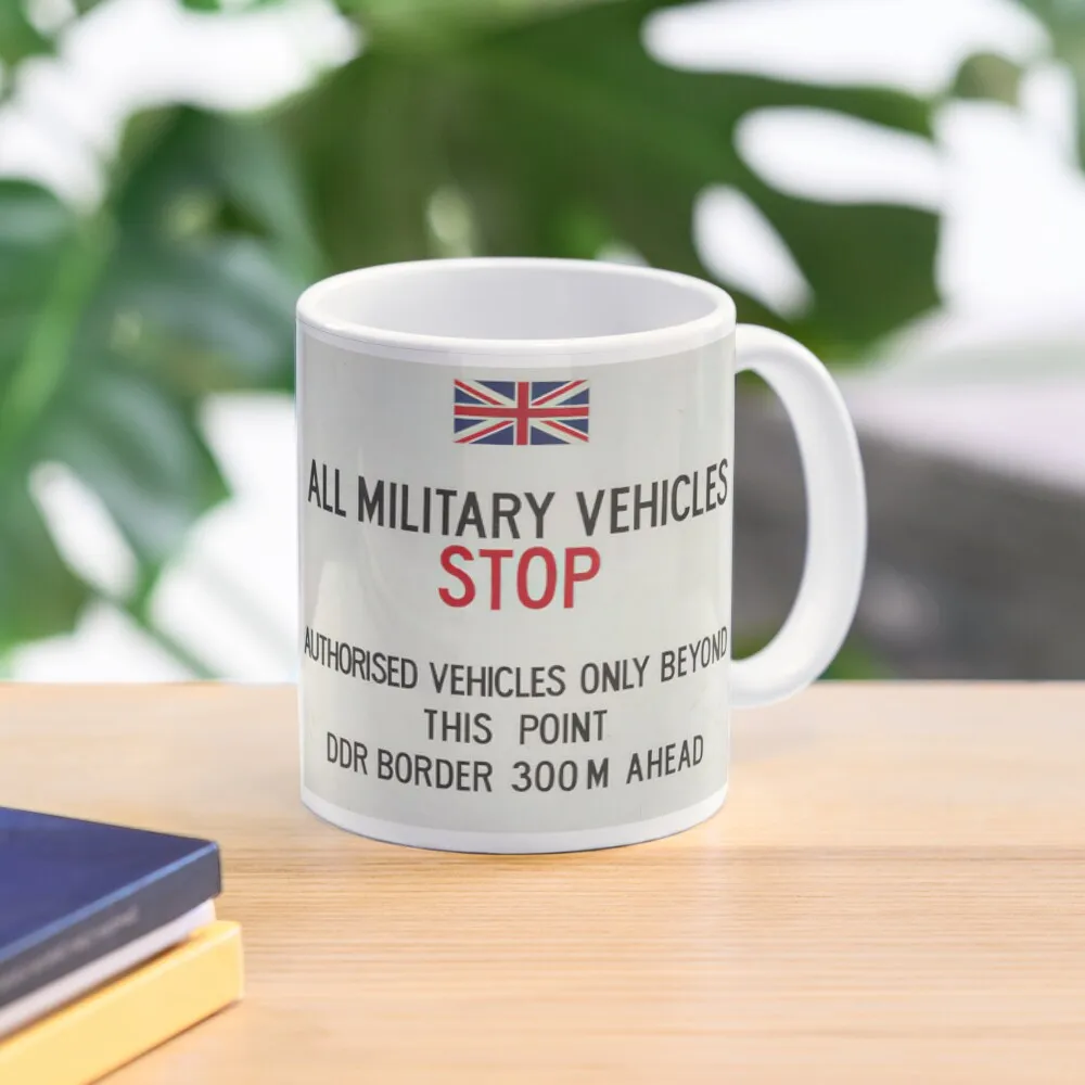 

British DDR border signCoffee Mug Mate Cup Ceramic Cups Creative Breakfast Cups Thermal Mug For Coffee