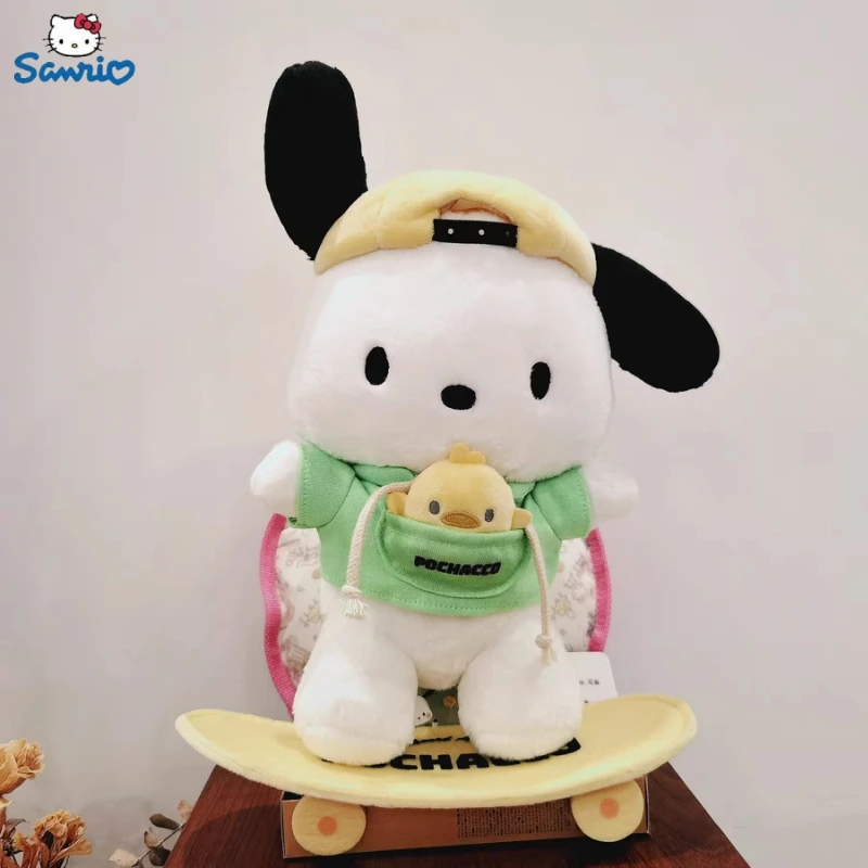 Yurukawaii Sanrio Personagens Kigurumi Plush ( Pochacco ver.) 14cm SEGA JPN