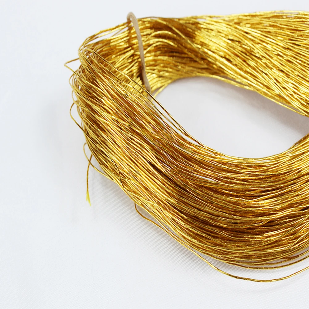 1pcs 70 Meters Wire Gold Embroidery Thread Bright Round Silk Handmade DIY Sewing Knitting Embroidery Material