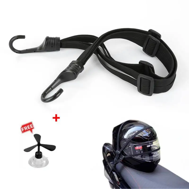 

60cm Motorcycle Luggage Strap with Hooks Helmet Fixed Straps Retractable Elastic Rope Moto Helmet Belt Protective Accessories