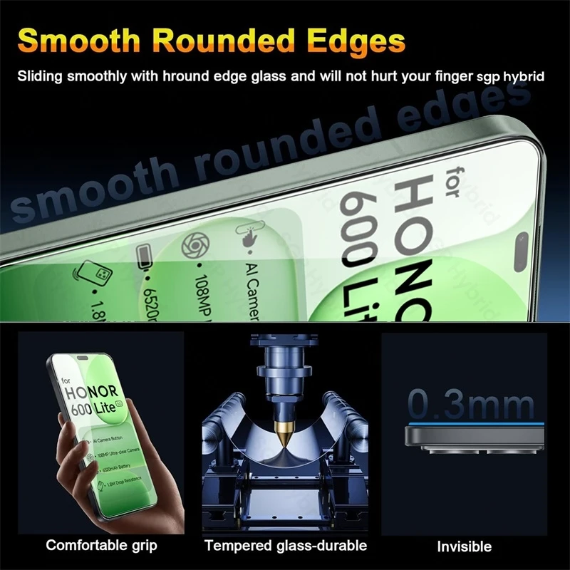 Premium 9H Tempered Glass Full Cover Screen Protector Case with HD Clarity
