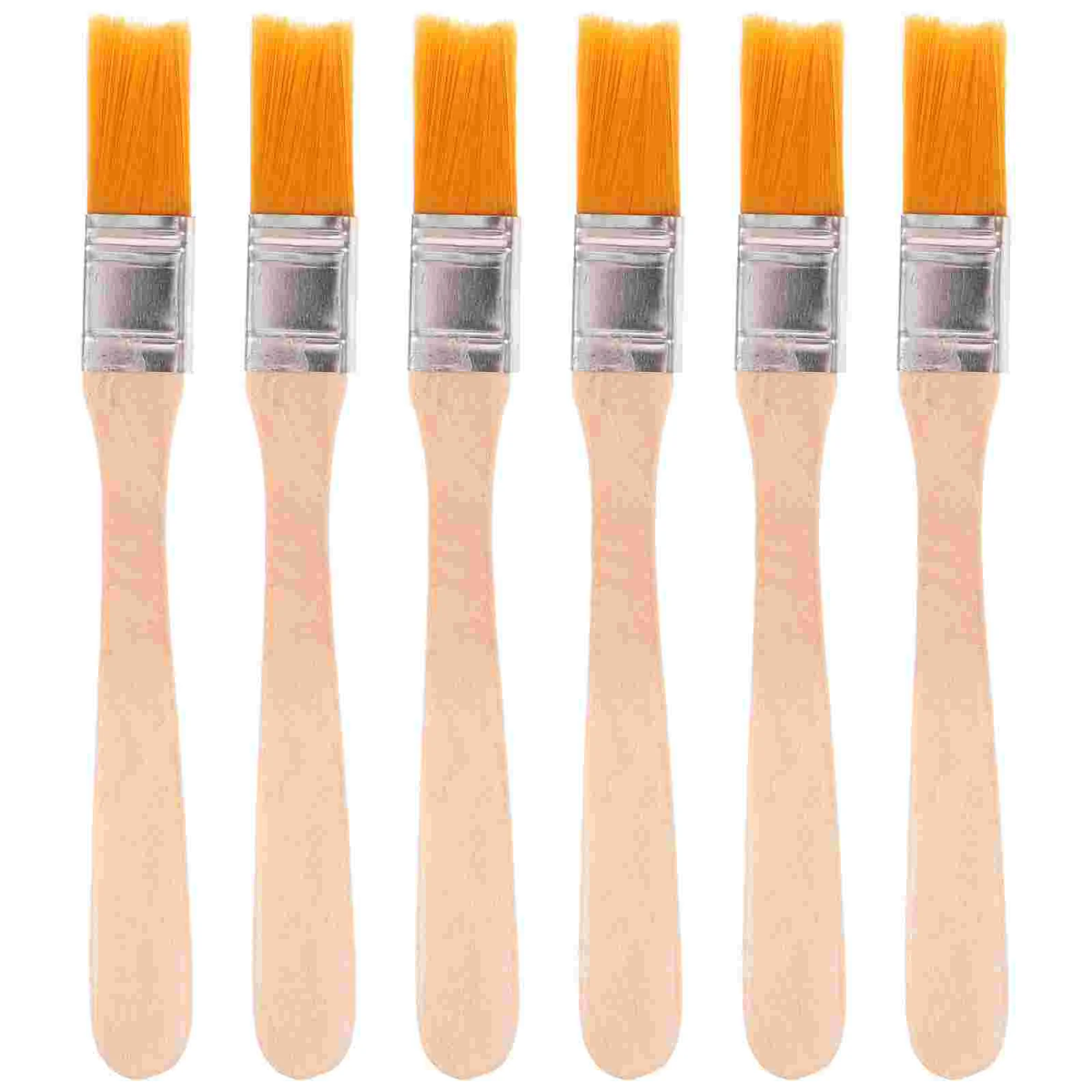 

6 Pcs Paint Brush Painting Reusable Small for Wall with Wood Handle Brushes Major Portable Nylon Child Kids