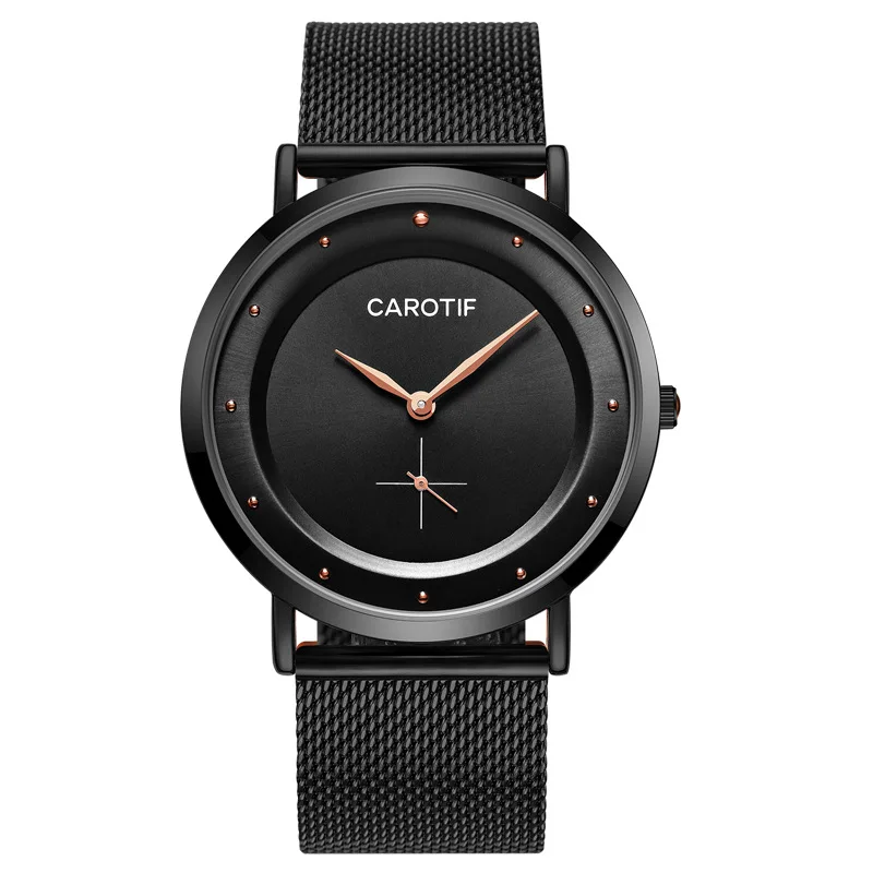 Ultra-Thin Watch Quartz Watch Casual Men's Fashion Business Student Watch Waterproof Mesh Strap Watch