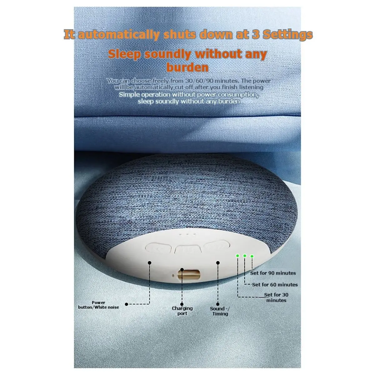 A10R 미니 슬리핑 블루투스 스피커 자연음 백색소음 무선 MP3 음악 플레이어..