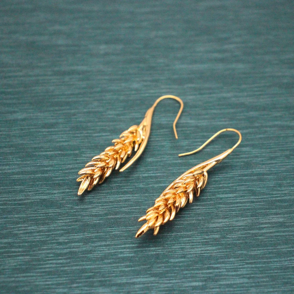

European And American Fashion Classic Luxury Contracted Wheat Earring Restoring Ancient Ways Women Jewelry Gifts