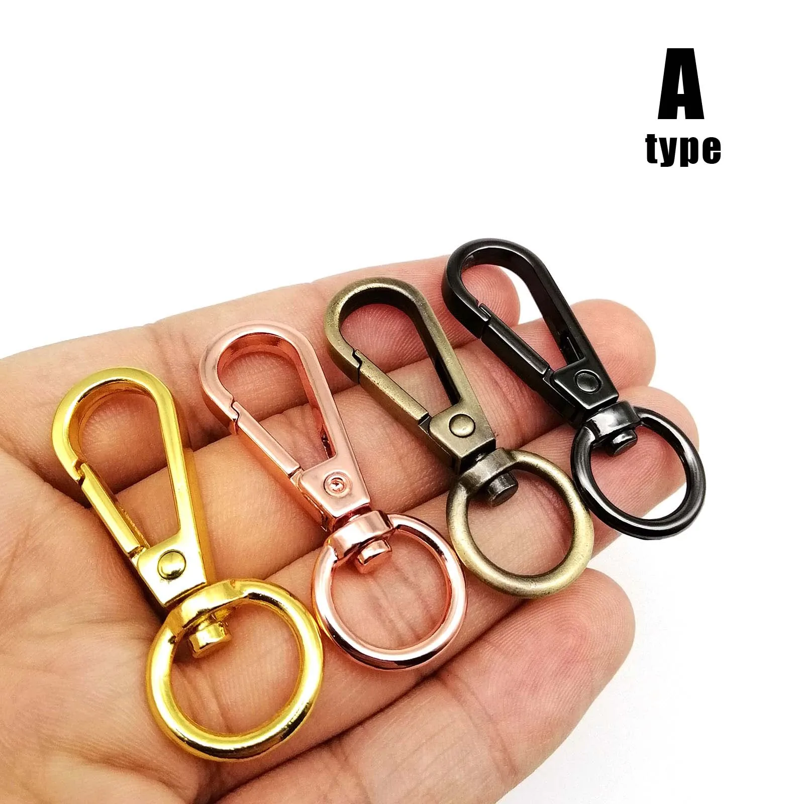 2 Pz Girevole Borsa In Pelle Di Aragosta Borsa Borsa Tracolla Cintura Chiusura Clip Trigger Fibbia Portachiavi Catena Del Cane Collare Moschettone - Foto 14