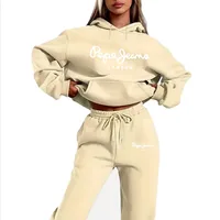 Offres spéciales quotidiennes simplicité femmes survêtement à manches longues mode femmes vêtements pantalons de survêtement pull sport en plein air décontracté 4