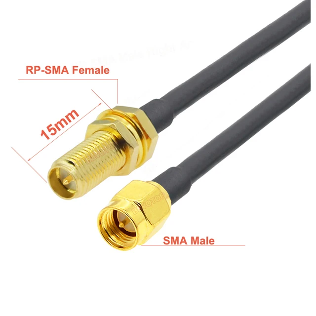 Cavo RG58 30 Piedi WiFi Cavo Prolunga Antenna WiFi RG58 Con Connettori RP-SMA Maschio/Femmina - 30 Piedi, Per Estendere Segnale Cavo Coassiale 30 Piedi - Foto 12