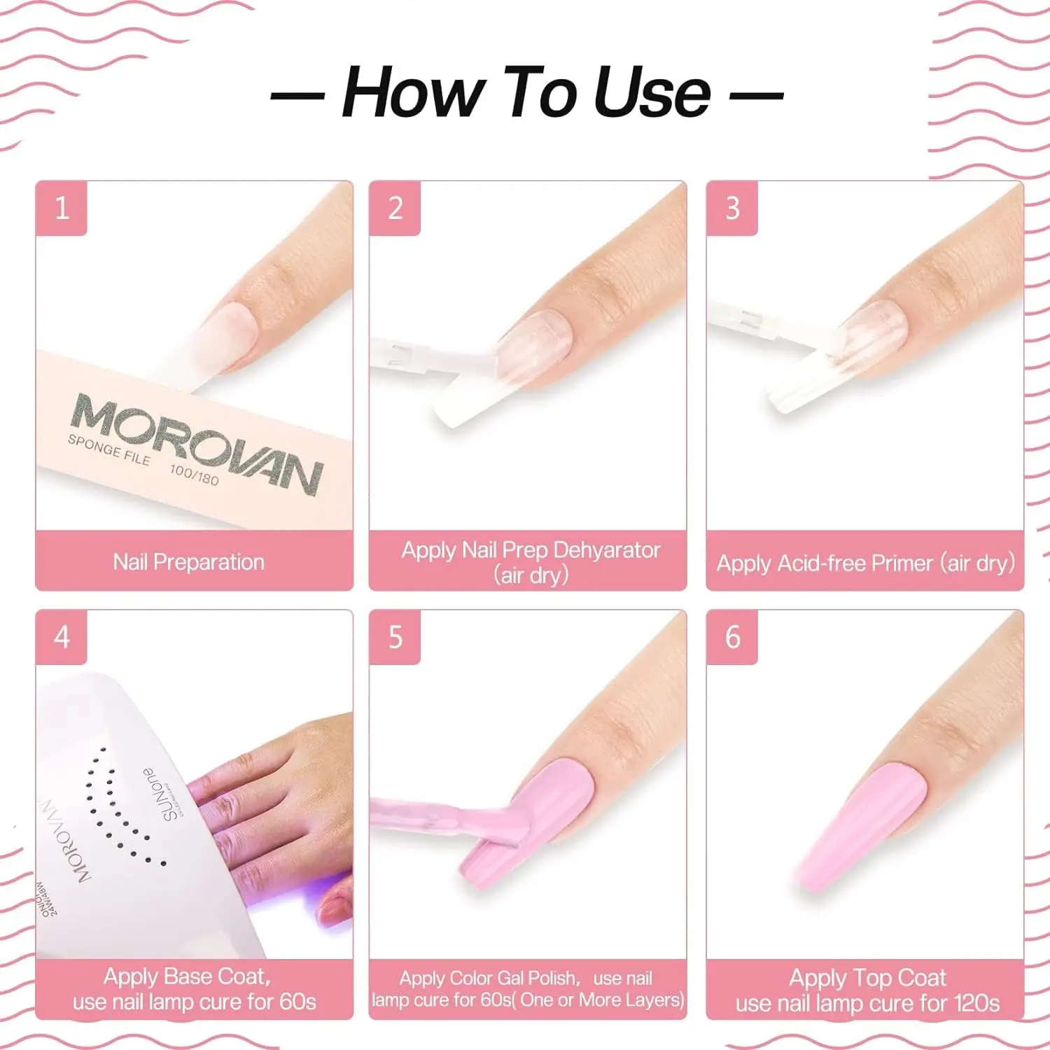 2Pcs 10ML Gel Top Coat Base Coat No Wipe Natural Nails UV Gel Nails Acrylic Long Lasting Soak Off Top Base Set nail art set nail top coat