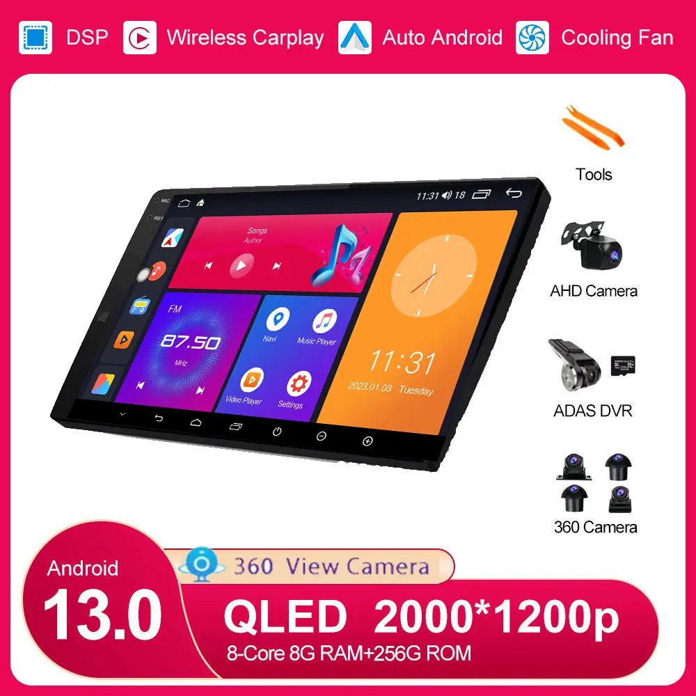 

Video Player Android 13 For Volkswagen Nissan Hyundai Kia Toyota Honda Unit GPS Universal Car Radio Multimedia 2 DIN