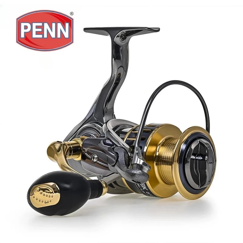 PENN Rotating Reel, Ball Bearing 13 + 1, Aluminum Wire Cup, Metal Folding Rocker Arm Can Be Interchanged Left and Right，25kg Max