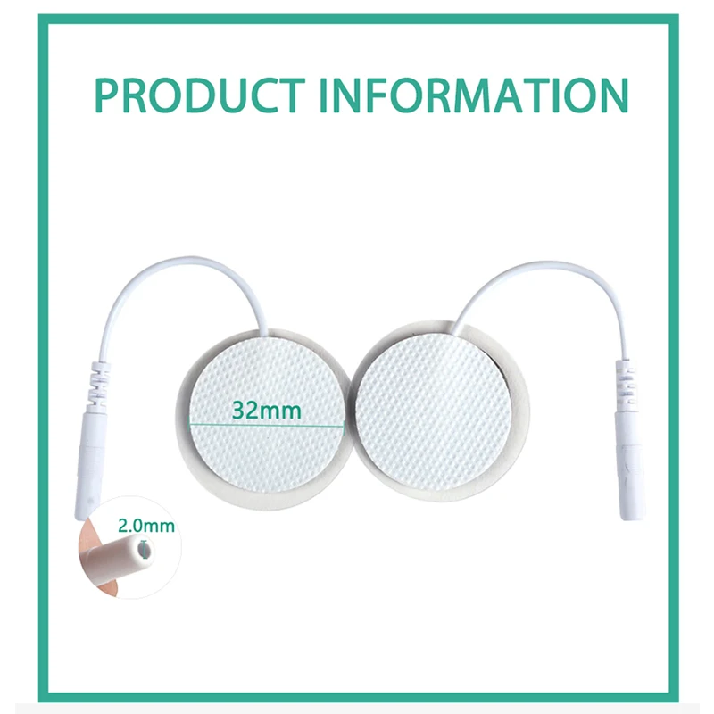 32mm EMS Electrode Pads Slim Self Adhesive Gel Electrode Sticker For Tens Acupuncture Digital Therapy Machine 6