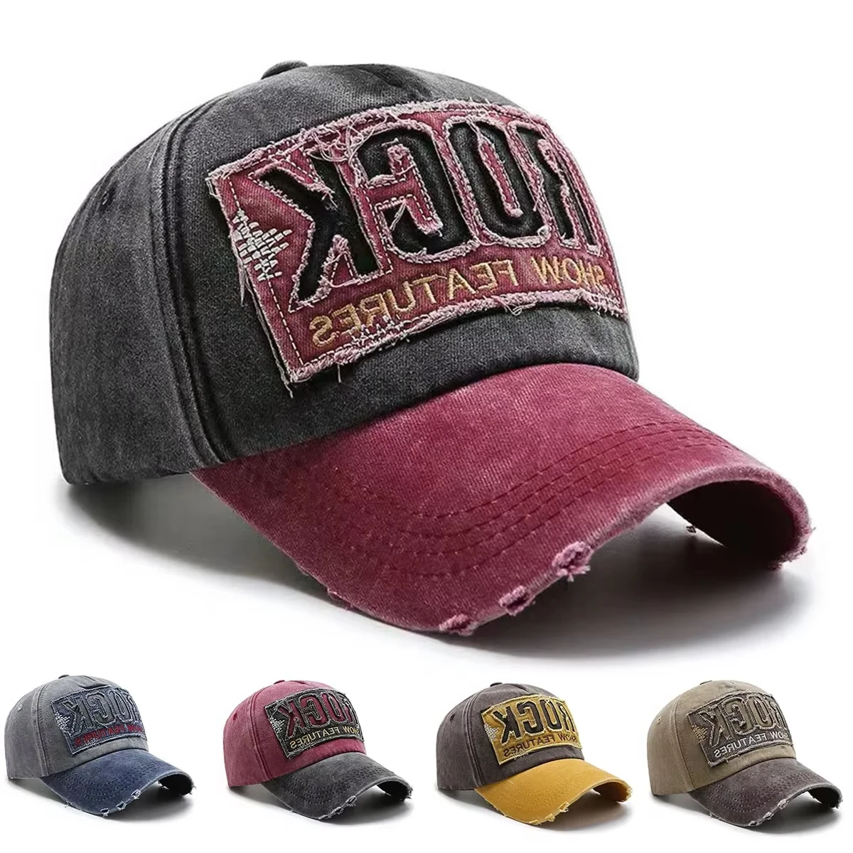 High Quality Letter ROCK Embroidery Cotton Baseball Cap for Men Female Gorras Snapback Outdoor Sport Sun Hat New