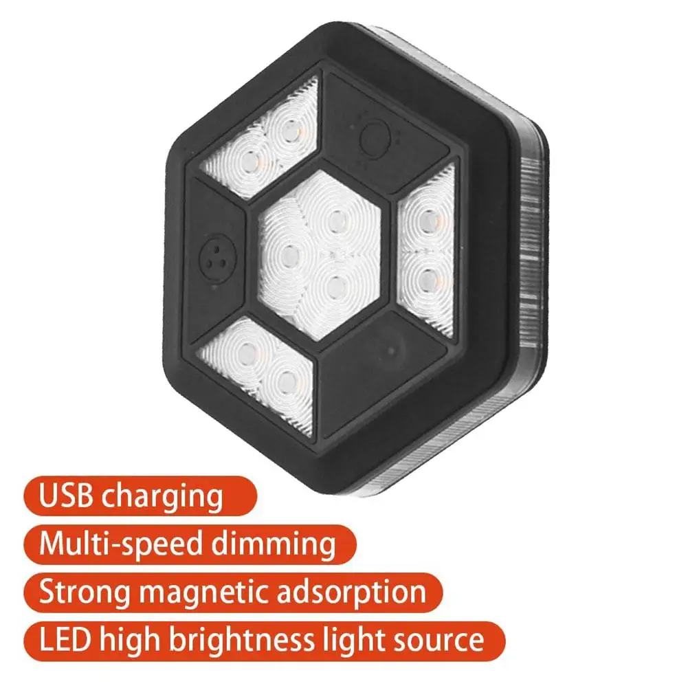 

LED Magnetic Warning Light 360 Degree Rotating Flashing Car Traffic Signal Flash Yellow Rechargeable Light Safety White Saf M4N3