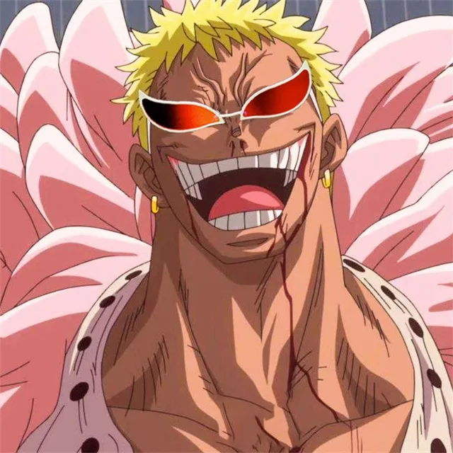 Helloworld Anime One Piece Donquixote Doflamingo Joker Óculos De Sol Homens  Mulheres Cosplay Acessórios Óculos Com Caixa De Óculos - Buy One Piece