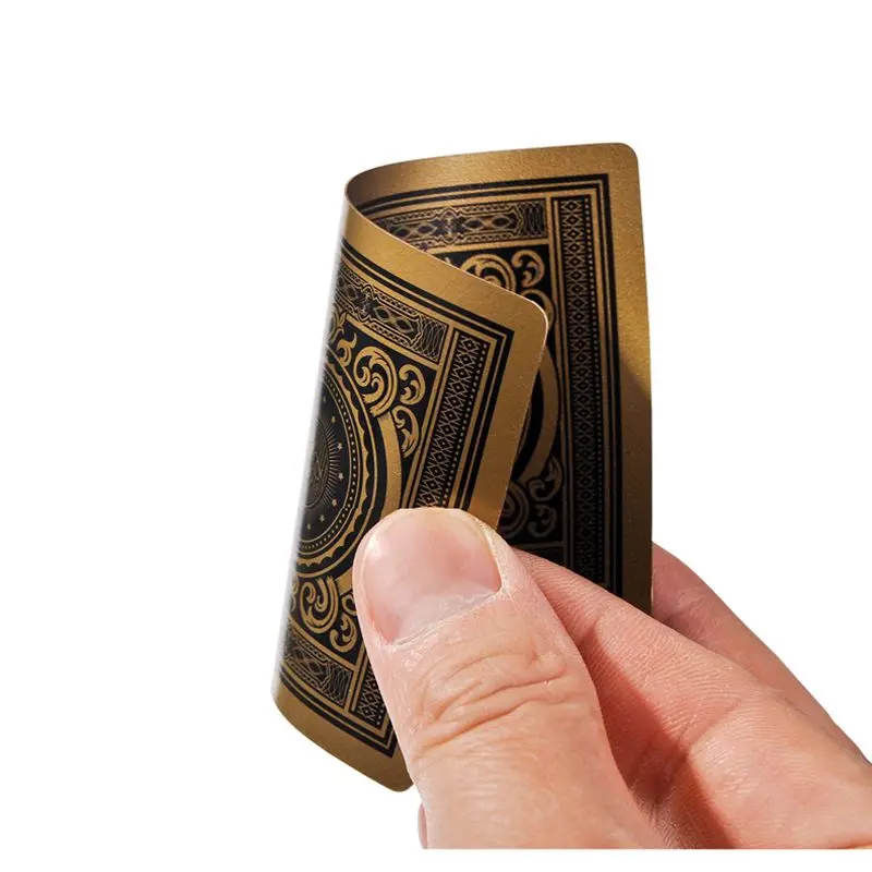 Playing Cards Plastic Playing Cards Poker Set 24K Gold Silver PVC Full Plastic Waterproof Durable Poker Game Deck Magic Professional