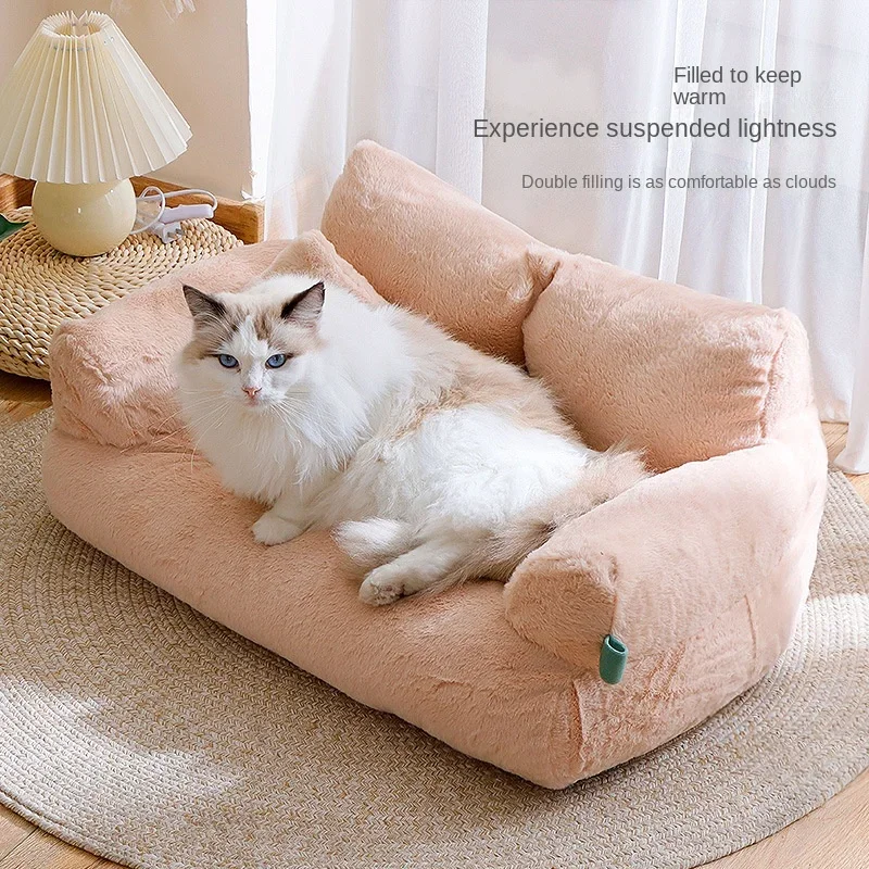 

Winter Cat Litter Wholesale Warm Large Sofa Universal Pet Kennel Pet Litter Cushion Cat Bed Supplies