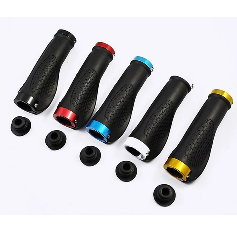 WEST BIKING Bike Handlebar Ergonomic Grip Non-Slip Rubber Mountain MTB Road Bike Bicycle Grips With Lock Ring Handlebar Plug