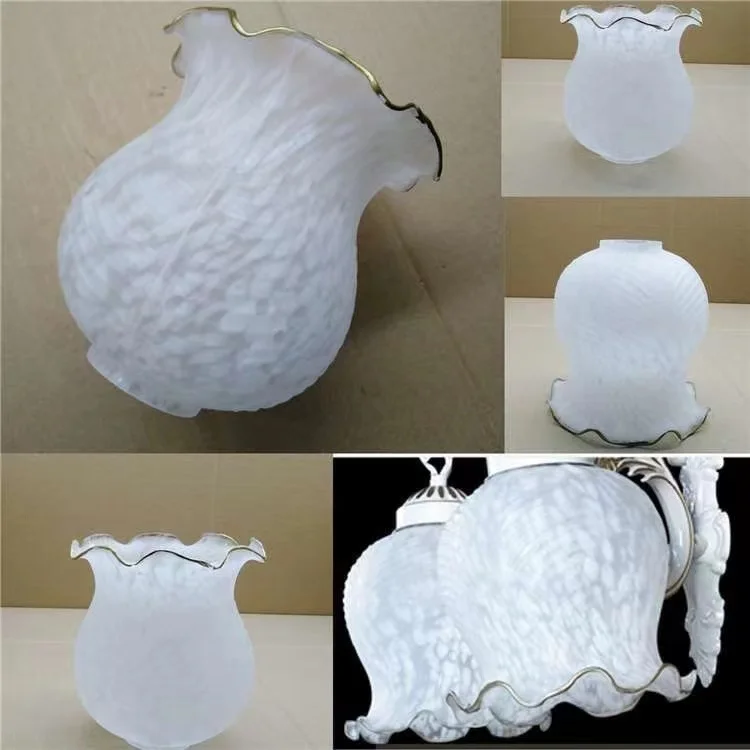 

E27 Glass Lamp Shade Replacement for Pendant Lamp Retro Bedroom Bedside Glass Sconces Living Room Lampshades for Ceiling