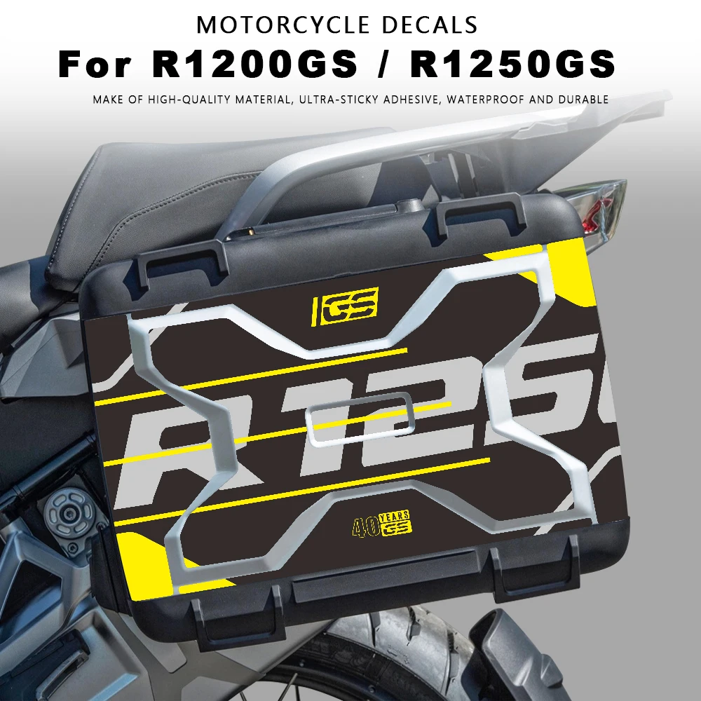 motorcycle sticker easy remove trunk box decal for bmw vario case r1200gs r 1200 gs r1200 1200gs 2004 2012 2013 2020 accessories Motorcycle Decals Easy Remove Stickers R1250GS 40 Years for BMW Vario Case R1200GS R 1200 1250 GS R1200 R1250 1200GS 1250GS