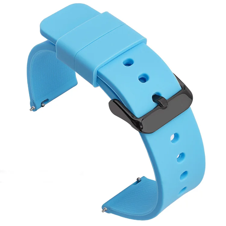Universal Quick Release Waterproof Silicone Watch Band - Soft Rubber Replacement Bracelet (Various Sizes)