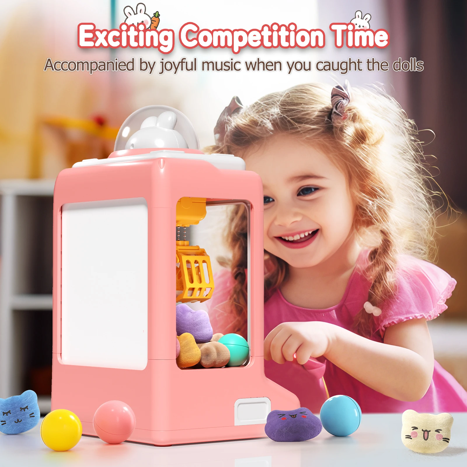 New children's claw machine toy large household clip doll small egg twisting machine boys and girls toys 2