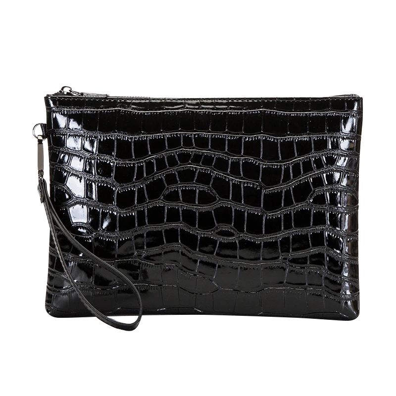 

2023 Fashion Men Clutches Bags Crocodile Black High quality long Wallets Purse Business Male Clutch Phone Bags designer Man bags