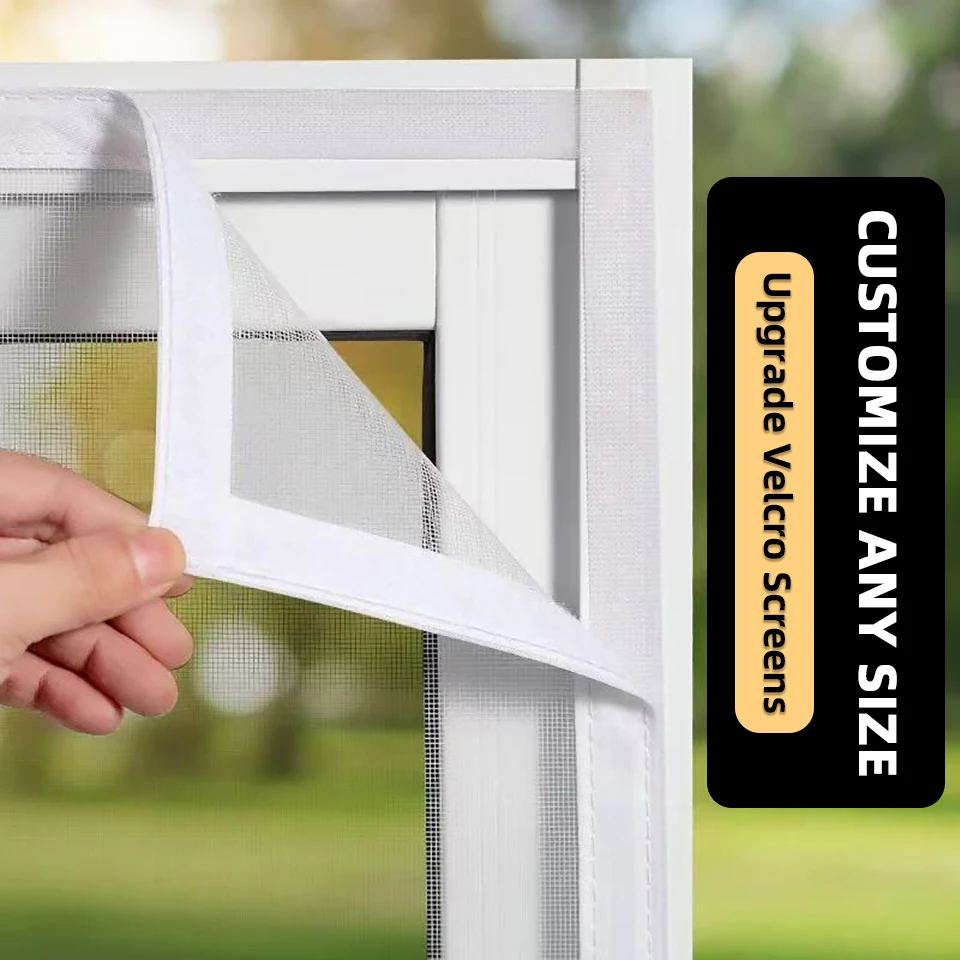 Window Screen Mosquito Net White Edge Mesh Sturdy Reusable Easy Clean Install Fiberglass Net Anti-mosquito