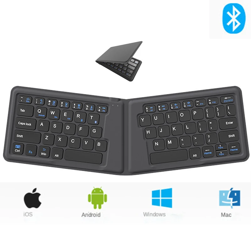 Missgoal Foldable Wireless Keyboard Mini Rechargeable