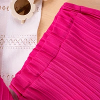 Ensemble deux pièces pour filles, débardeur et short sans manches à volants, couleur unie, à la mode, nouvelle collection 2025 6