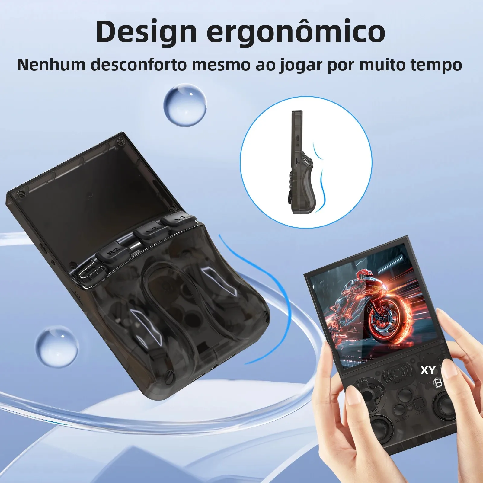 GAMINJA ANS13 Retro Console de videogame portátil mais de 15000 jogos Linux integrado com tela IPS de 4,0 polegadas Console de jogos portátil de bolso 6