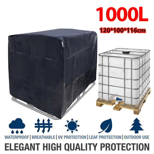 Víztartály Védő Burkolat 1000L Ibc Tonna Hordó Vízálló Porálló Nap Uv Oxford Szövet Ton Vödör Eső - Image 5