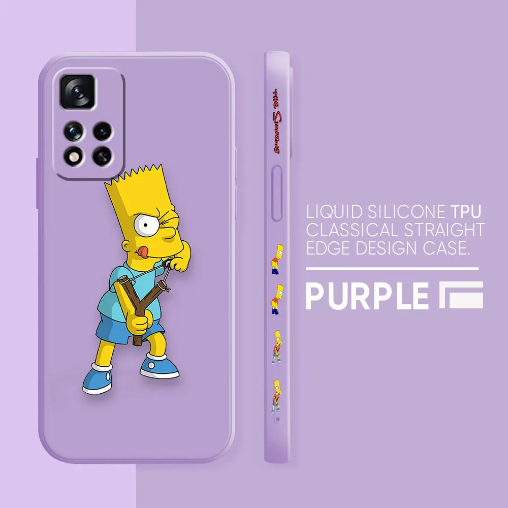thumbnail image 1 of Case For Redmi Note 12 11 11T 11R 11E 10 9 8 7 7S PRO PLUS 4G 5G Simple Liquid silicone Case Funny The S-Simpsons, 1 of 5