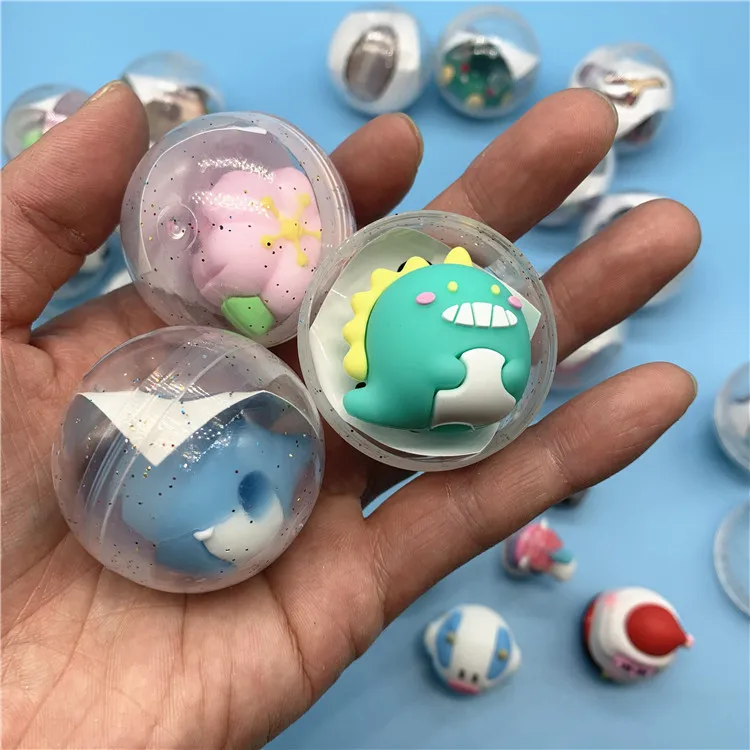 

10pcs 45mm Novelty Funny Relaxing Toy Mixed Surprise Egg Capsule Egg Ball Model Puppets Toys Ramdom Mix For Vending Machine