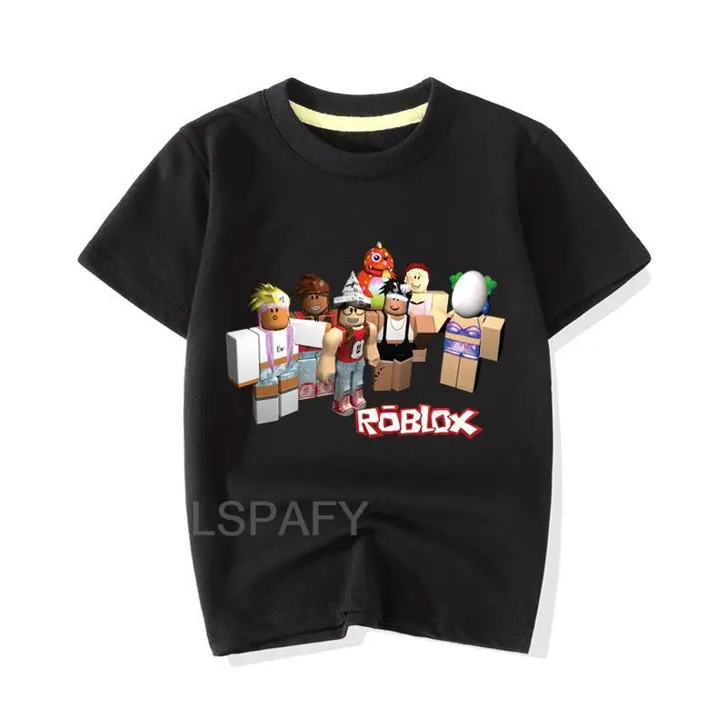 Childrens Roblox Gaming Printed T Shirt Kids Short Sleeve Casual Summer Top  Tee