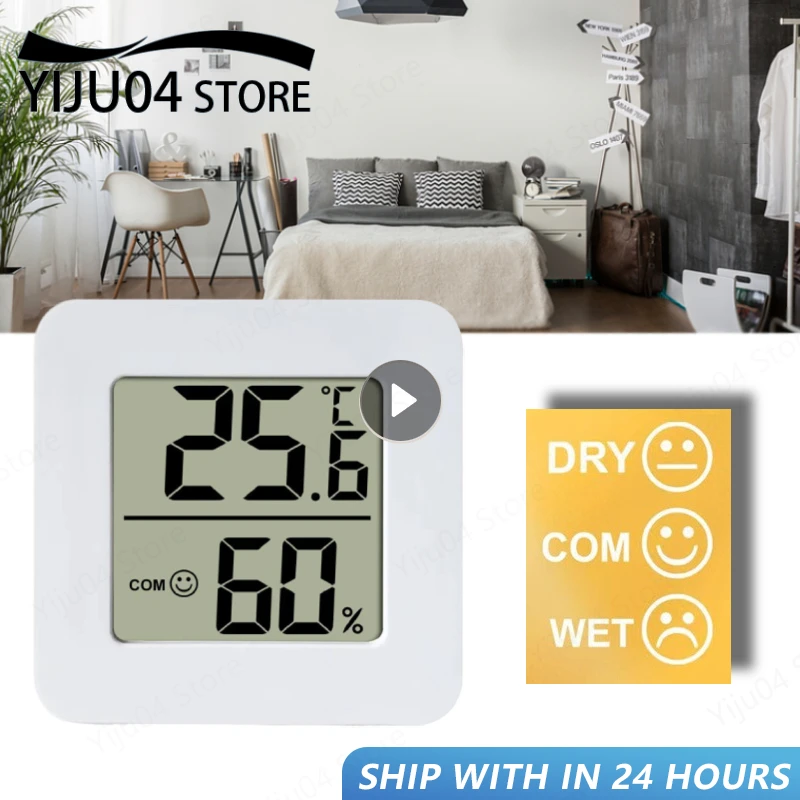 Mini Indoor Thermometer LCD Digital Temperature Room Hygrometer Gauge Sensor Humidity Meter Indoor Air Conditioner Thermometer