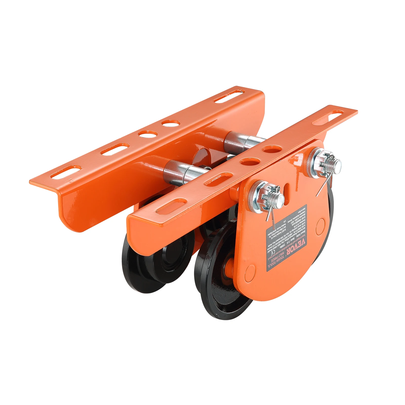 VEVOR Electric Hoist Manual Trolley 1100 lbs/0.5 Ton Capacity for PA200 PA250 PA300 PA400 PA500 Push Beam Trolley w/Dual Wheels electric hoist