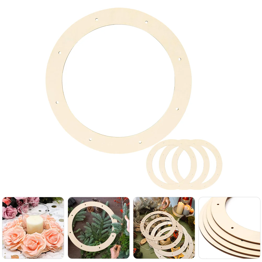 

29x29cm Hanging Round Wreaths Frames Wooden Circle Wreath Rings For DIY Crafts Wedding Flower Rack Xmas Hanging Decor