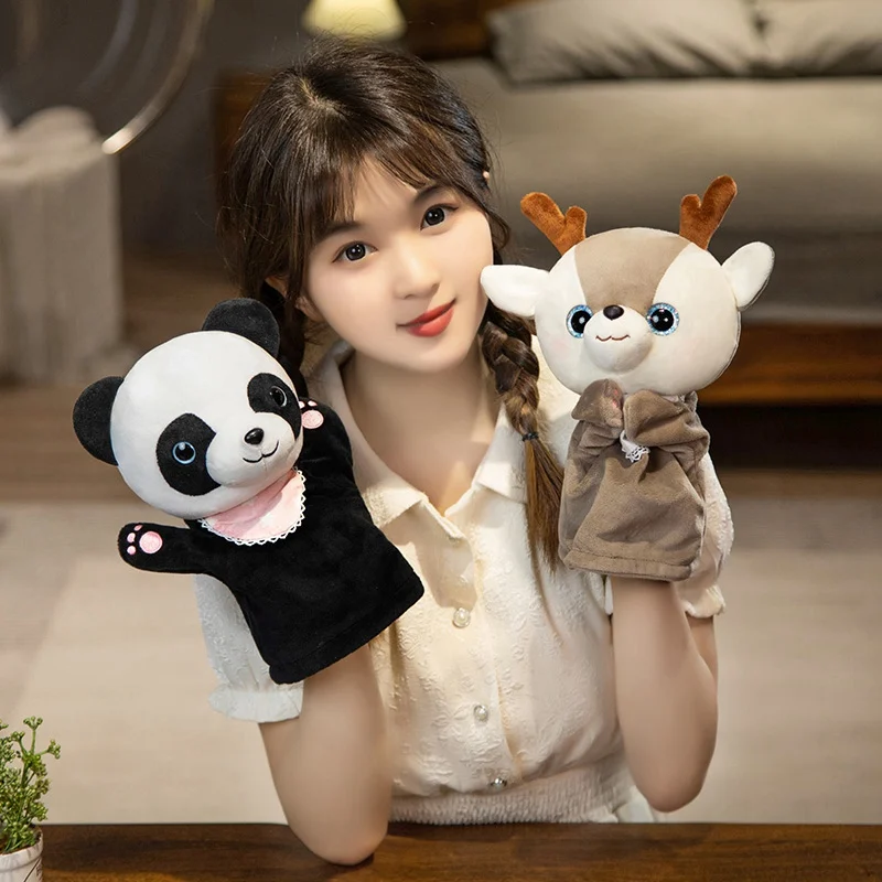 Kawaii Plush Animal Puppets - Educational Stuffed Toys for Kids
